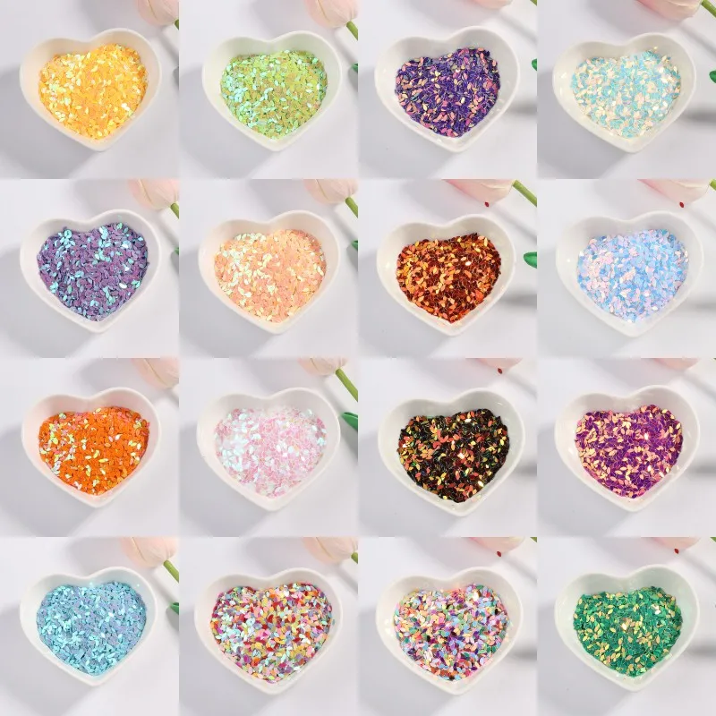 

10g/Lot Size 2x4mm Oval Rice Sequin Horse Eyes Shape Sequins Paillettes for Nail manicure/wedding decoration confetti DIY Craft
