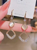 new fashion vintage glossy arc bar long thread tassel drop earrings for women gold color fashion jewelry hanging pendientes