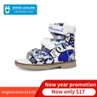 Детские ортопедические сандалии, кожаные босоножки на плоской подошве, дышащие босоножки для детей, лето 2021