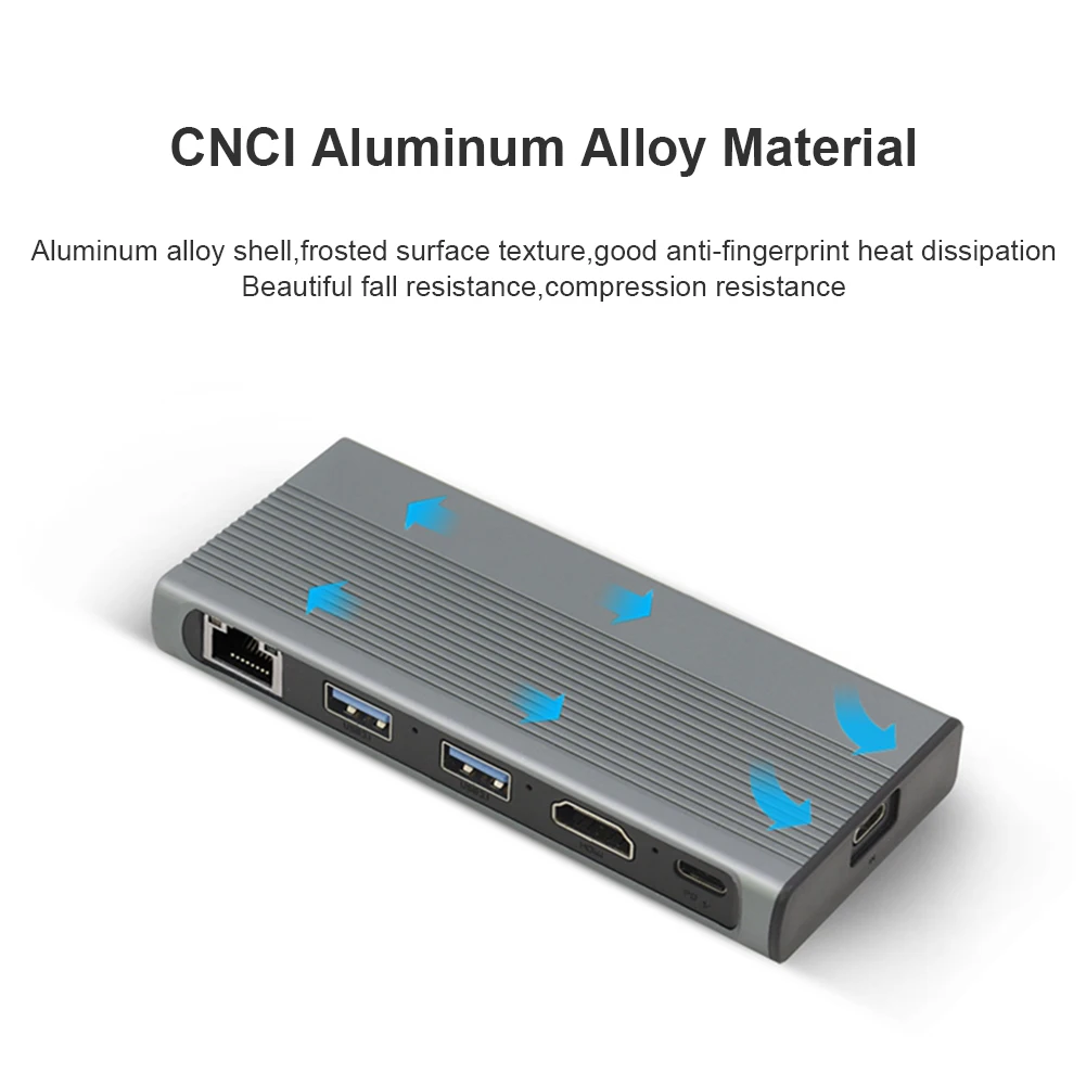 USB-концентратор 6 в 1 Тип C 3 на M.2 NVME NGFF HD 4K 30 Гц 1000M LAN 10 Гбит/с SSD | Компьютеры и офис