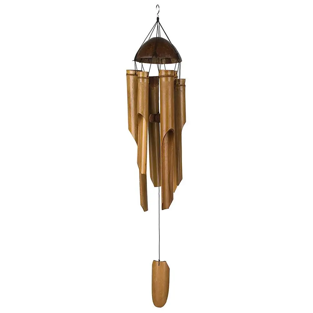 

Bamboo Wind Chimes Bell Wood Handmade Indoor Outdoor Wall Hanging Wind Chime Room Home Decor Garden Hanging Decorations Windbell