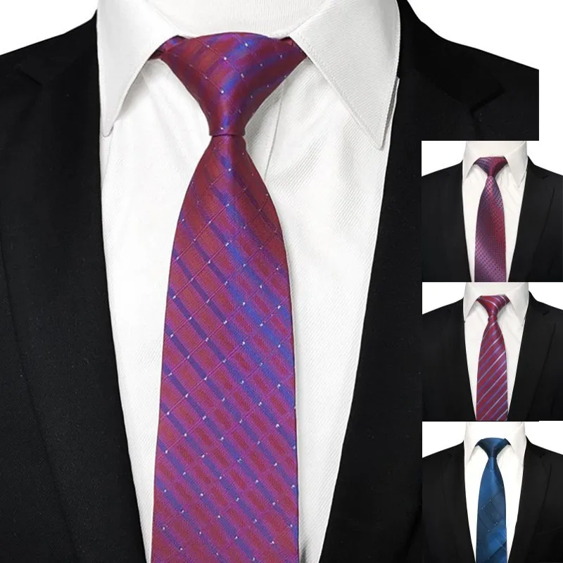 

Fashion 8cm Classic Necktie Men Business Formal Wedding Tie Stripe Plaid Neck Ties Shirt Dress Accessories