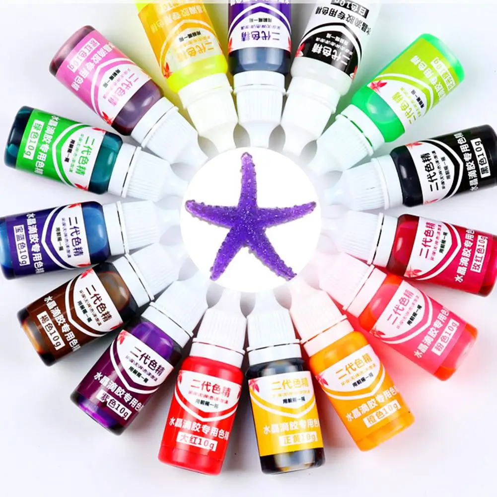 1 шт. УФ отверждаемая эпоксидная смола жидкий пигмент с отделкой из материала