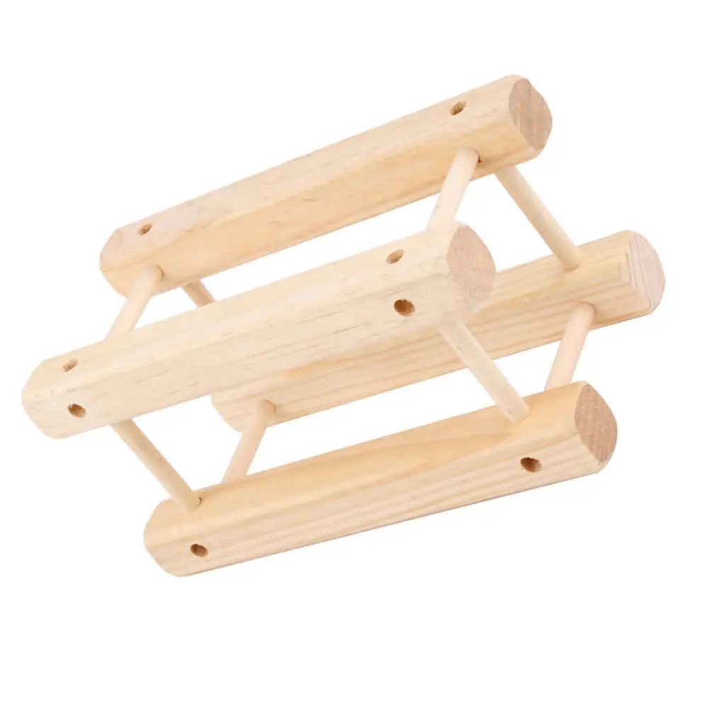 

2 Bottles Wooden Rack Organizer Red Storage Rack for Home Bar Party