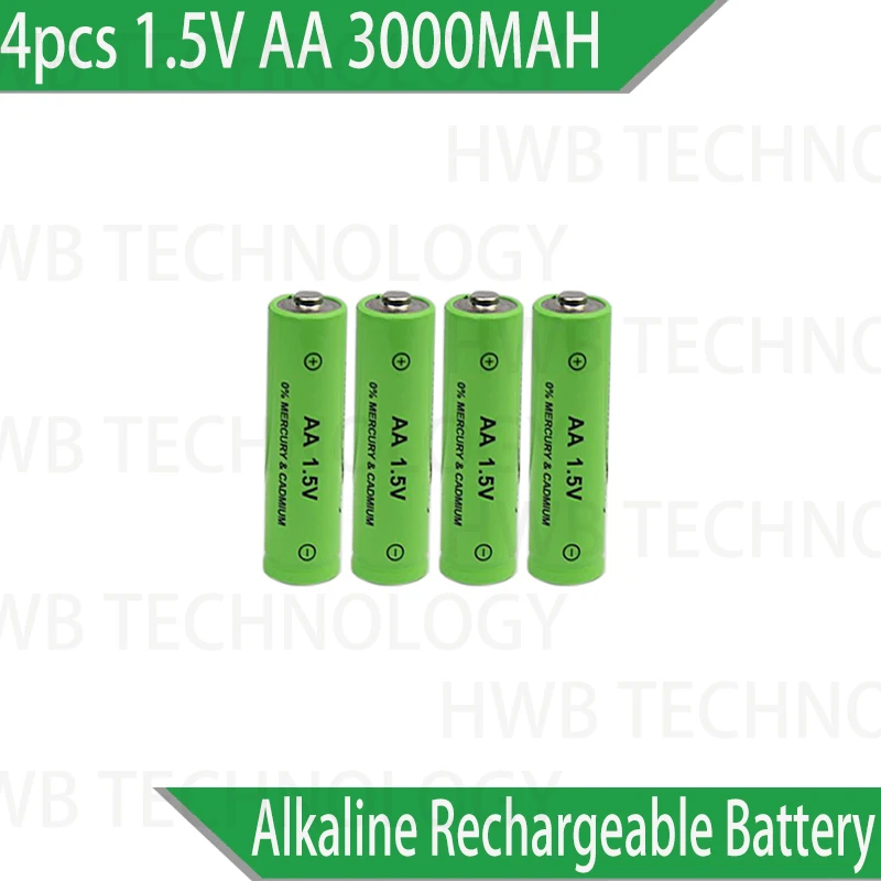 4 шт./лот новая марка AA перезаряжаемая батарея 3000 мАч 1 5 В Щелочная для
