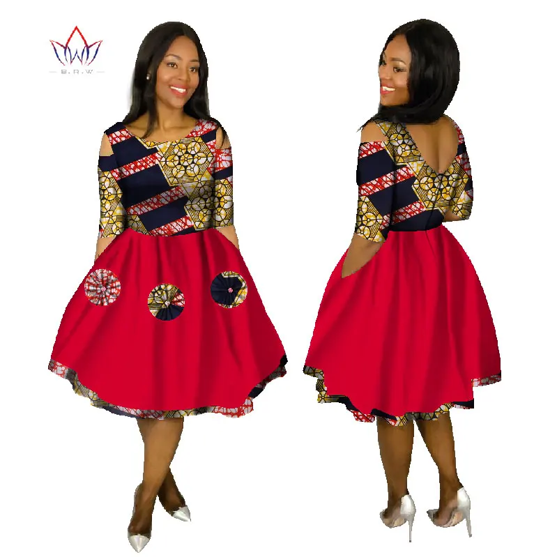 Летние платья плюс Размеры Для женщин модное платье 6XL Vestidos De Festa Longo одежда с круглым вырезом африка печати одежда brw WY1503 - Цвет: 7