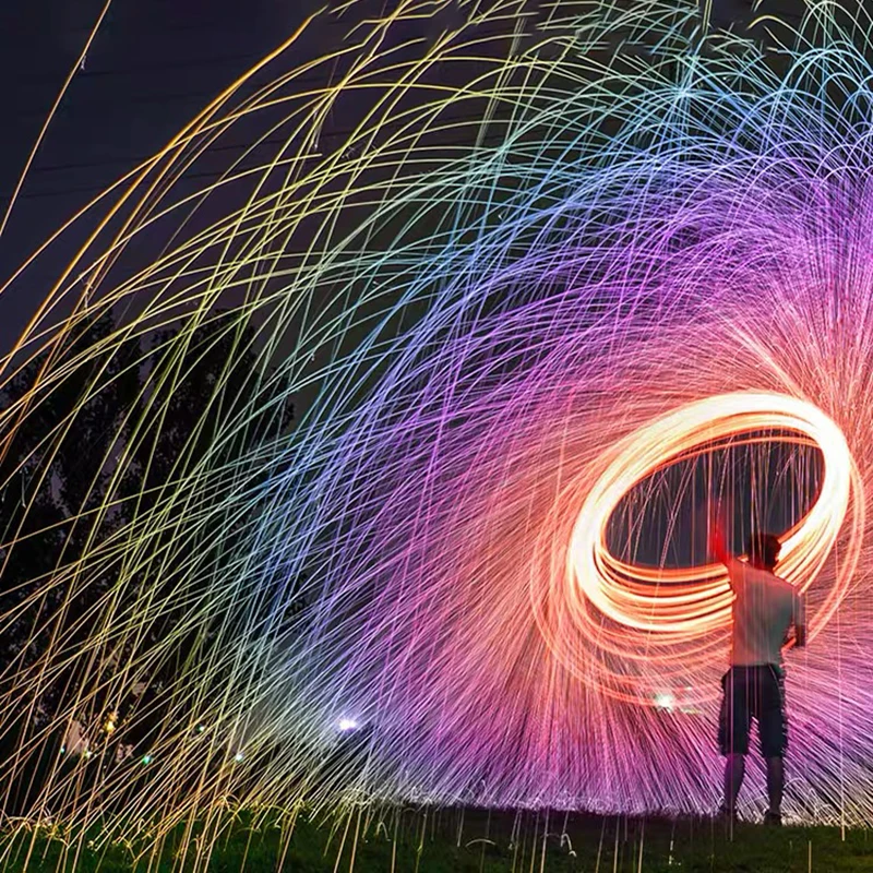 Портативная пиротехника из радужной стали и шерсти детские игрушки для вечерние