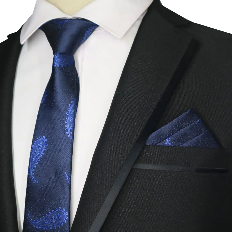 Галстук мужской узкий из полиэстера и шелка 6 см|Мужские галстуки носовые платки|