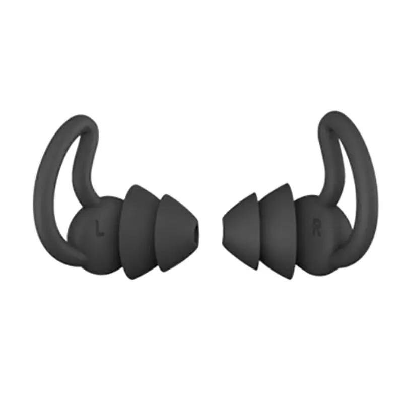 

1Pair 2/3 Layer Soft Silicone Ear Plugs Tapered Sleep Noise Reduction Earplugs