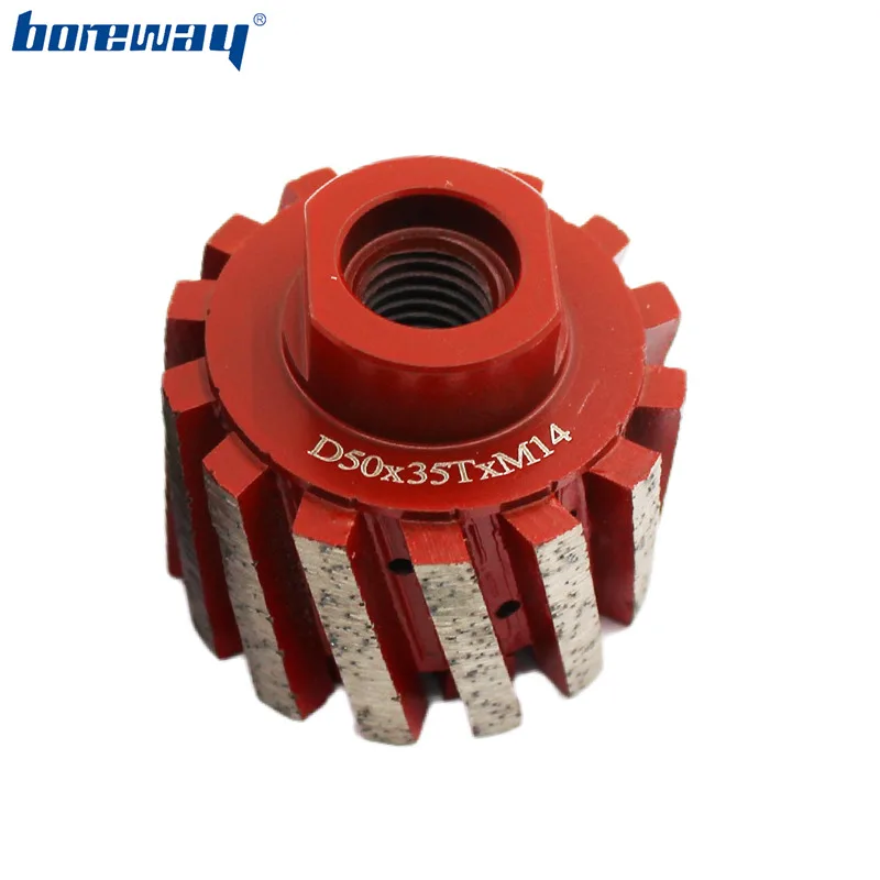 Boreway питания 2 дюймов D50 * 35T M14 сегментированные нулевой терпимости барабан с