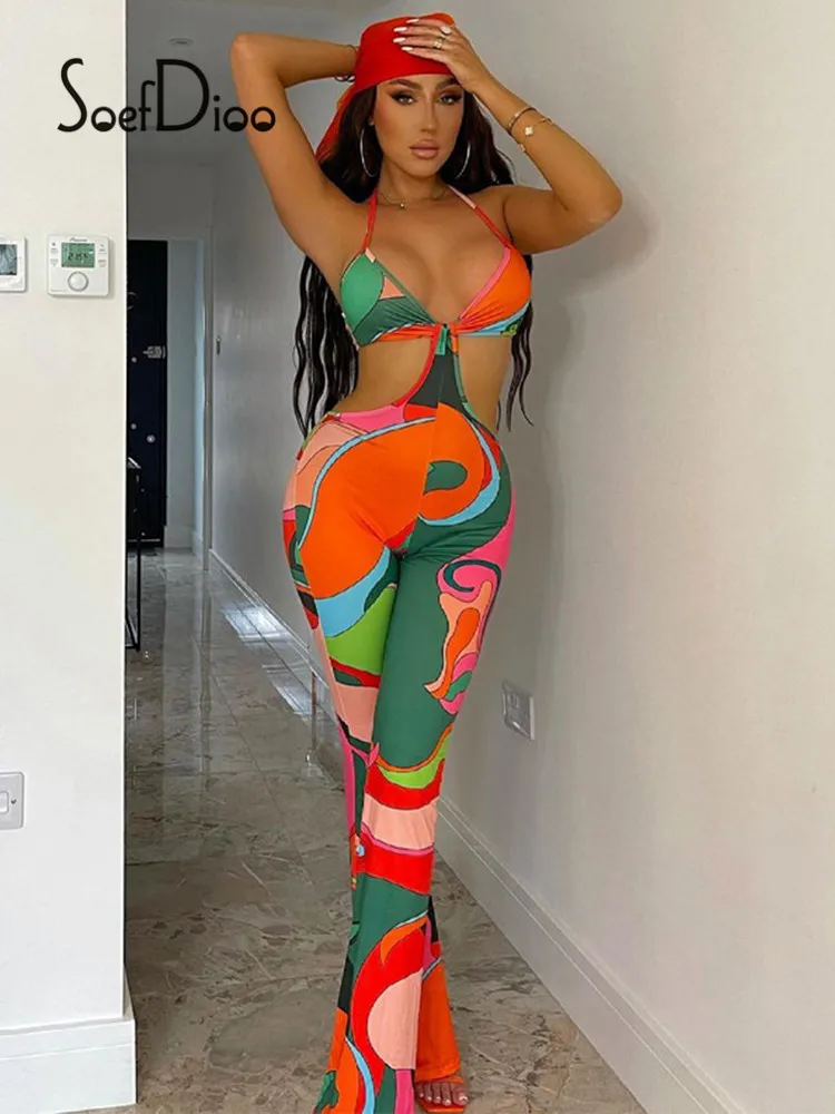 

Soefdioo шикарные Комбинезоны на бретелях-спагетти с вырезами и открытой спиной Женские Сексуальные облегающие комбинезоны с вырезами осень ...