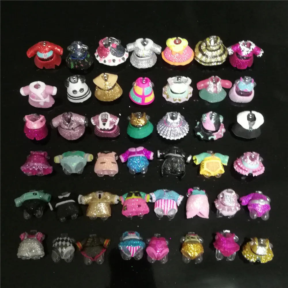 

5/10/15/20 pcs Original LOLs Surprise Clothes Dresses Doll Accessory Glitter Outfit for 8cm Plastic Sister Doll Girls Kids Gifts