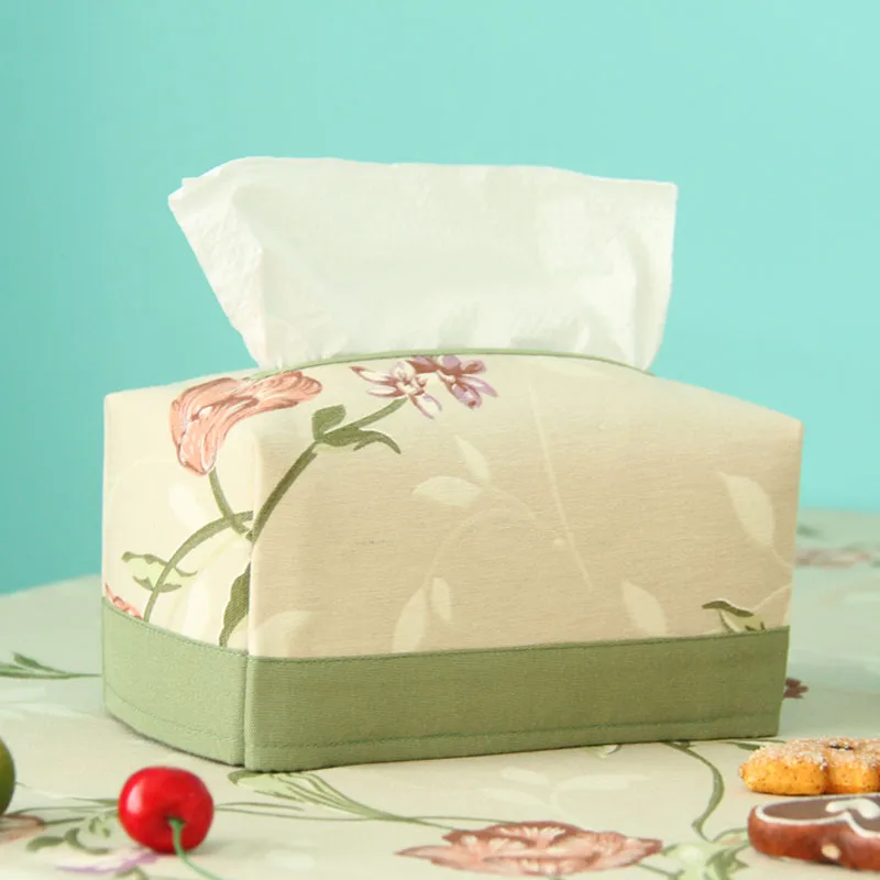 

Cloth Car Tissue Box Napkin Paper Holder Container Country Style Tissue Wet Wipes Dispenser Kitchen Desk Napkin Paper Organizer