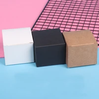 4x4x49x9x9cm 50pcs black paper box white kraft paper card case cosmetics sample gift packaging boxes valve tubes