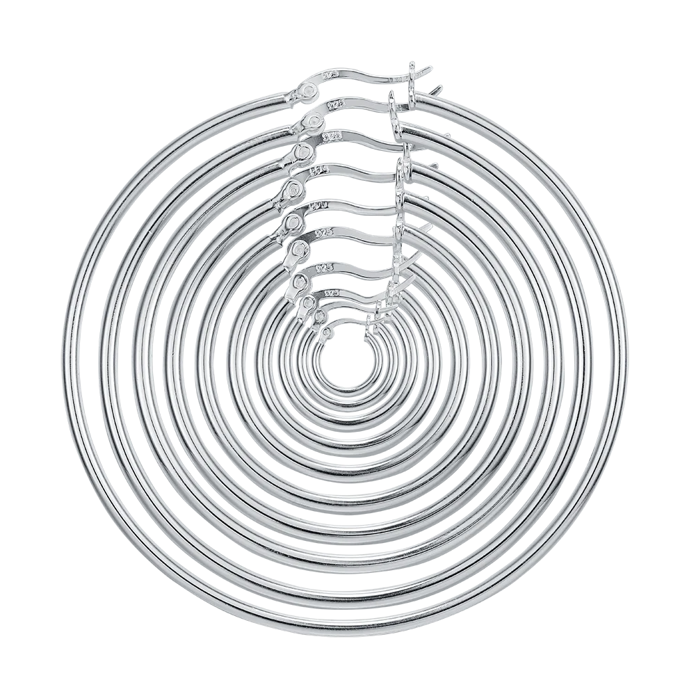 

ZEMIOR 100% 925 стерлингового серебра минималистский круг серьги-кольца для женщин с геометрическим рисунком различных размеров серьги ювелирны...