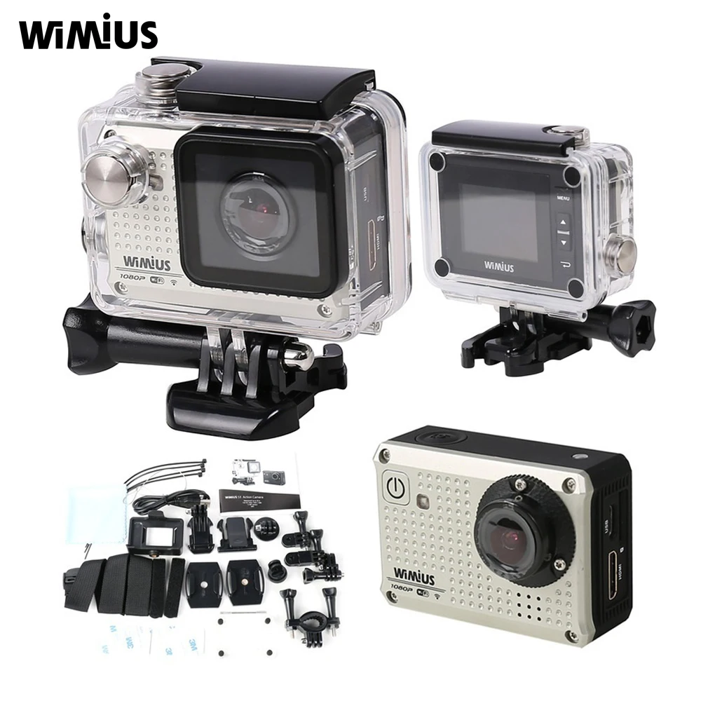 Wimius S1 Спортивная экшн камера видео Камера с возможностью погружения на глубину