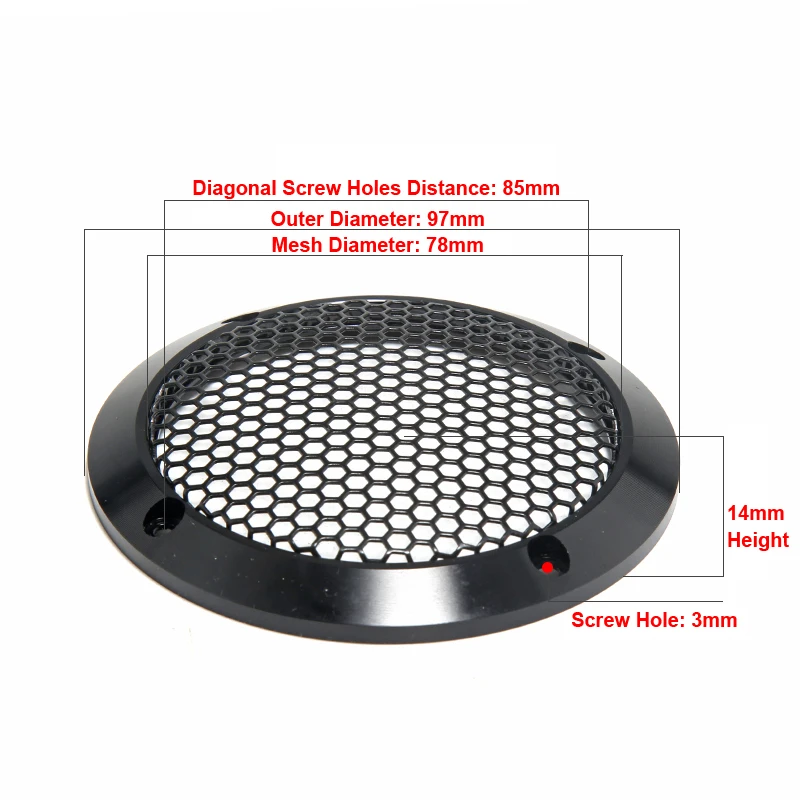 Автомобильная декоративная сетчатая решетка для динамиков 3 &quot гриль контурная