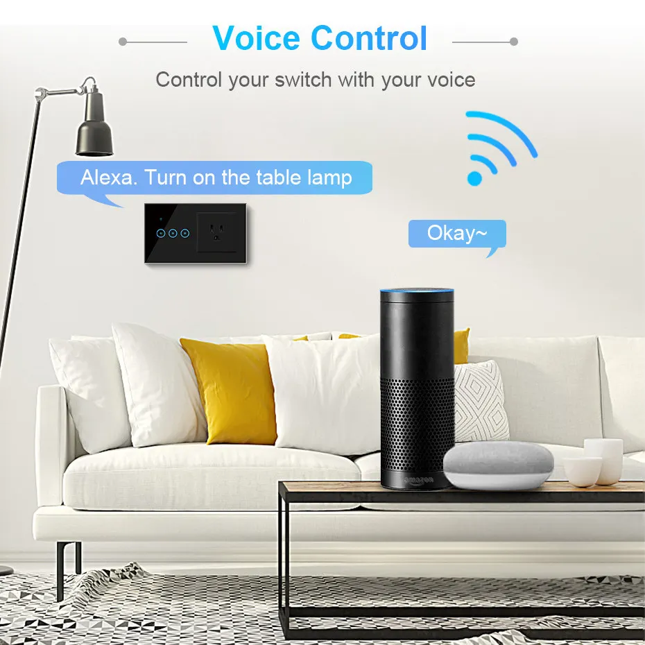 Tuya 16A Смарт розетки комбо умный WiFi светильник переключатель приложение Smart Life