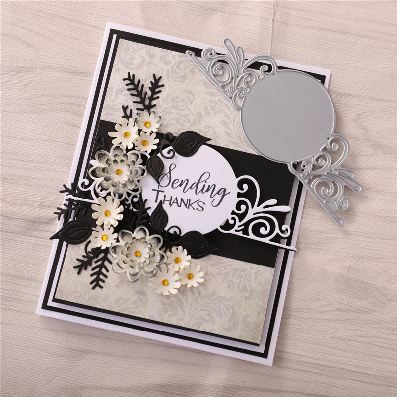 YaMinSanNiO кружева круг высечки металла штампы для скрапбукинга карты делая альбом