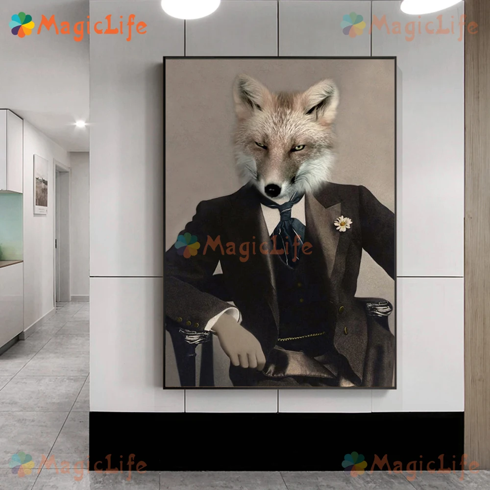 Винтажный постер в скандинавском стиле для питомцев портрет собаки настенные