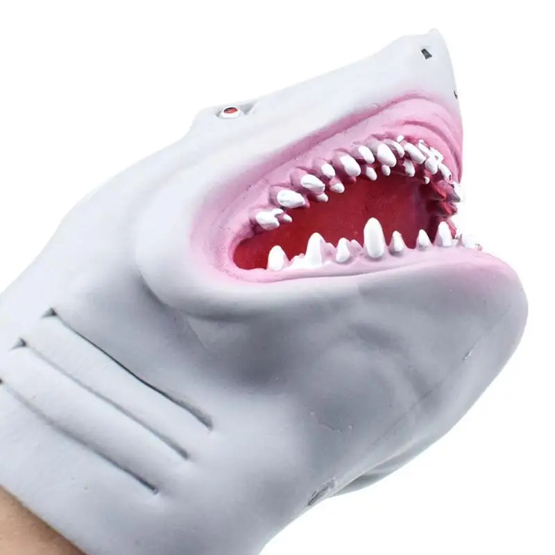 

Plastic Shark Hand Puppet For Story Tpr Animal Head Gloves Kids Toys Gift Animal Head Figure Vividly Kids Toy Model Gifts