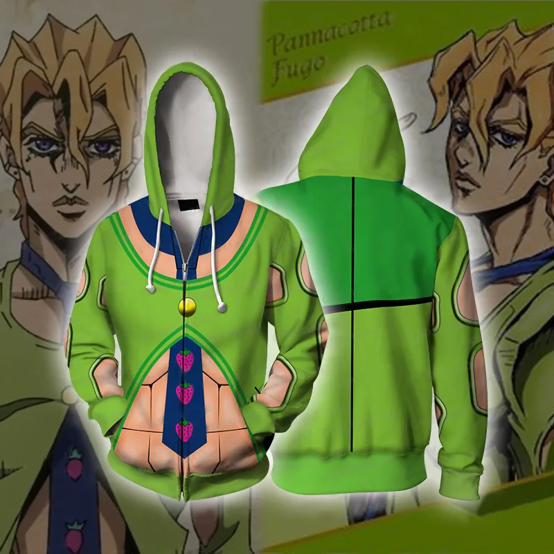 Японский аниме косплей костюмы Jojo bizare Adventure толстовки мужская женская одежда на