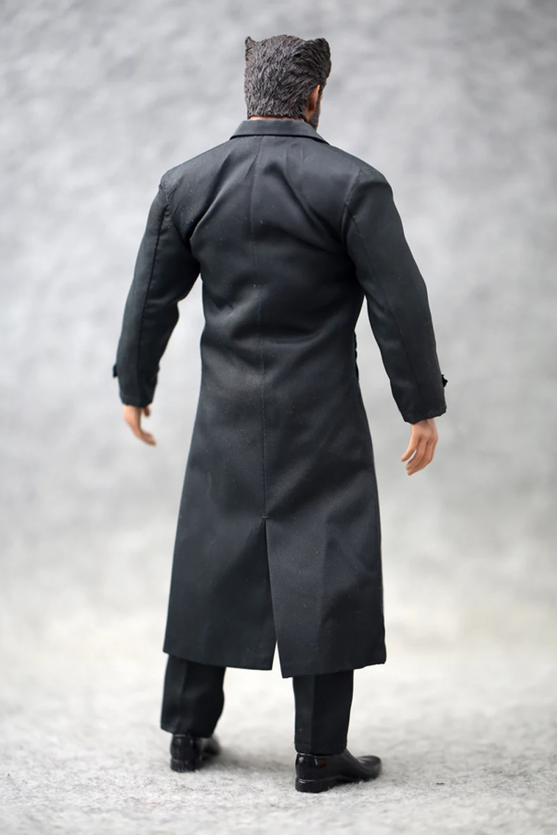 Черная ветровка в масштабе 1/6 мужской солдат Росомаха для 12 дюймовых экшн-фигурок