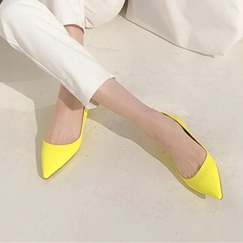 glitter ladies gray grey flats large size yellow slip on patent leather pointed toe women work plain designer shoes china