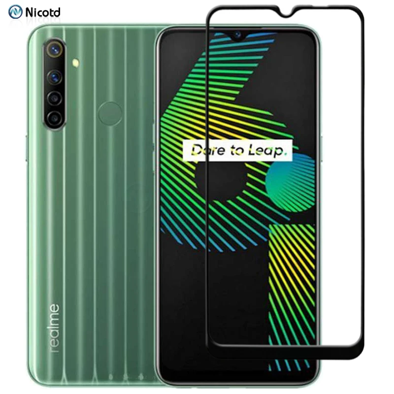 

3-1PCS Full Cover Tempered Glass For Realme 6i 6.5" 9H Full Glue Screen Protector For Realme 6i RMX2040 Safety Protective Glass