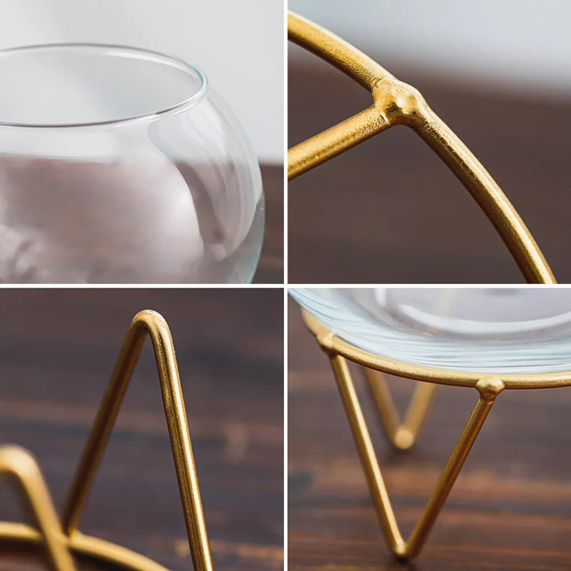 Геометрические креативные Роскошные подсвечники стеклянные современные