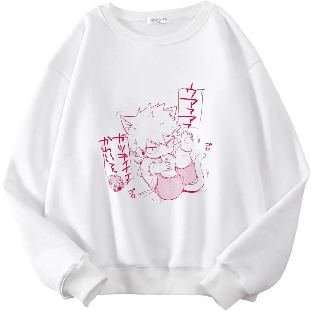 

My Hero Academia Streetwear Sweatshirt Casual Print Ladies Gothic Punk Hoody Harajuku Casual Simple Popular Tops Academy-126