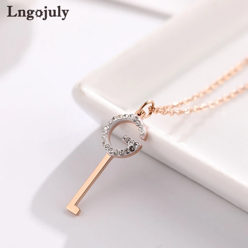 

Модное женское ожерелье из титановой стали, кулон для женщин, годовщина помолвки, свадебное ювелирное ожерелье, оптовая продажа