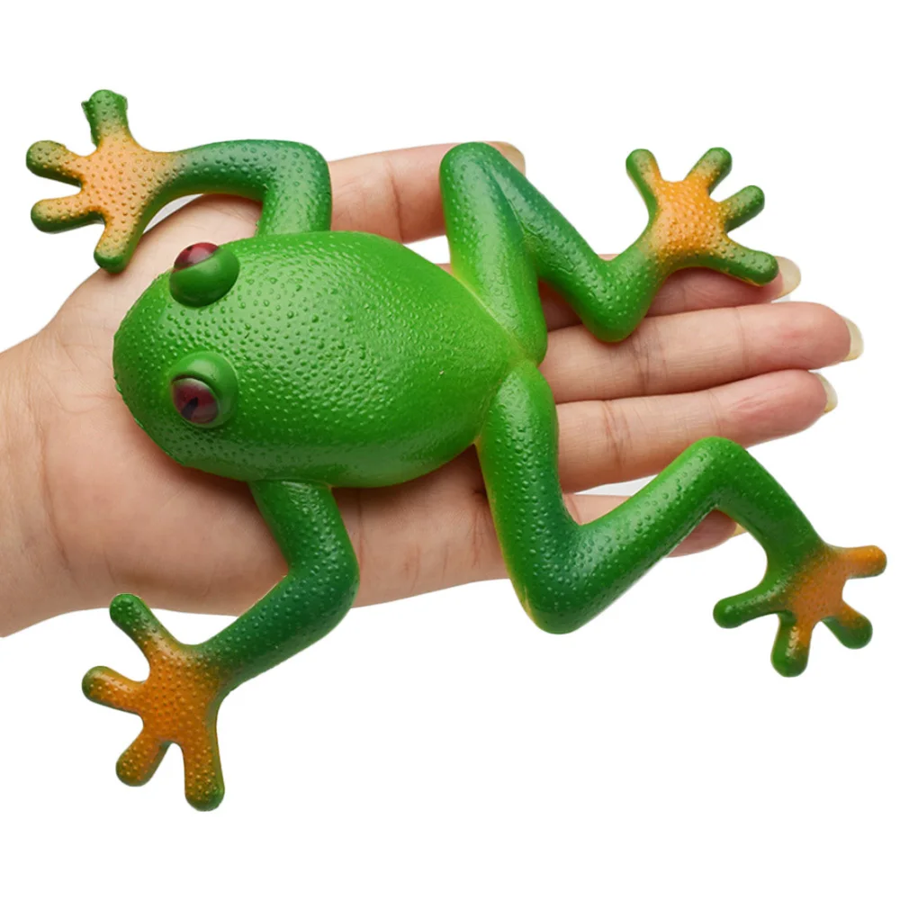 

Creative Funny Toy squishy Frog Toy Simulation Soft Stretchable Rubber Frog Model Spoof Vent Toys for Children Kids Adults Jokes