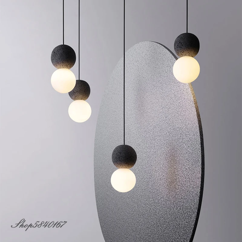 

Nordic Cement Pendant Light Ins Creative Pendant Lamp for Living Room Hanging Lamps Dining Room Lights Clothing Shop Suspension