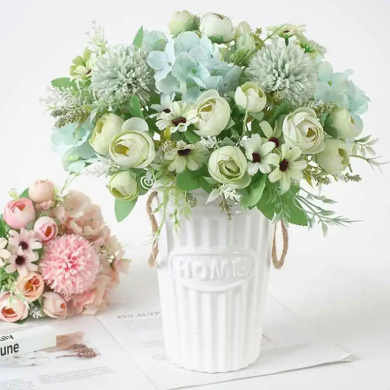 Домашний Декоративный букет из искусственных шелковых цветов для вечерние