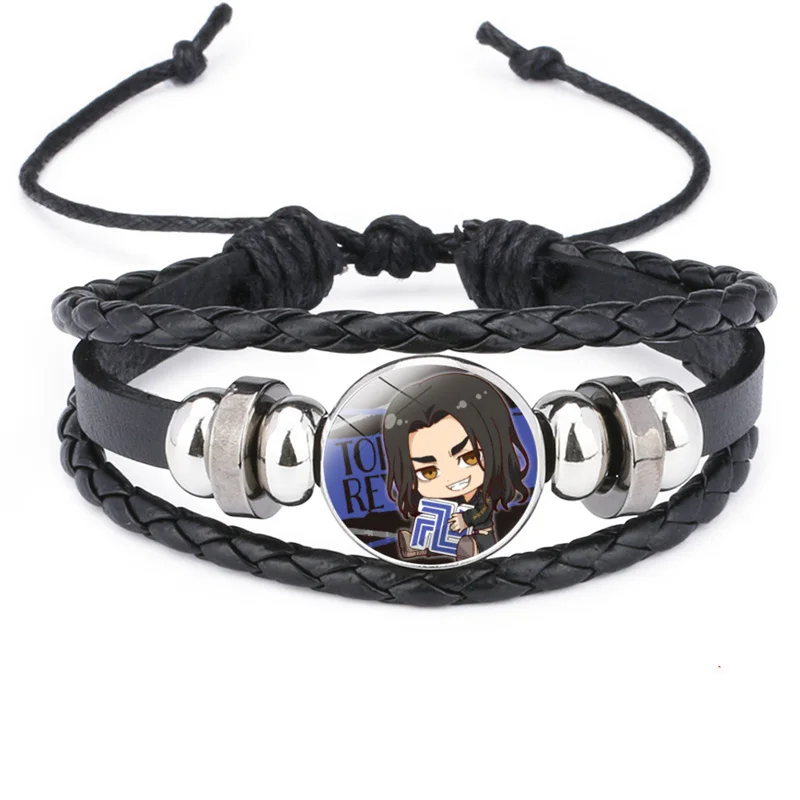 

New braided leather Tokyo Revengers Bracelet Glass Jewelry Jewelry Wholesale