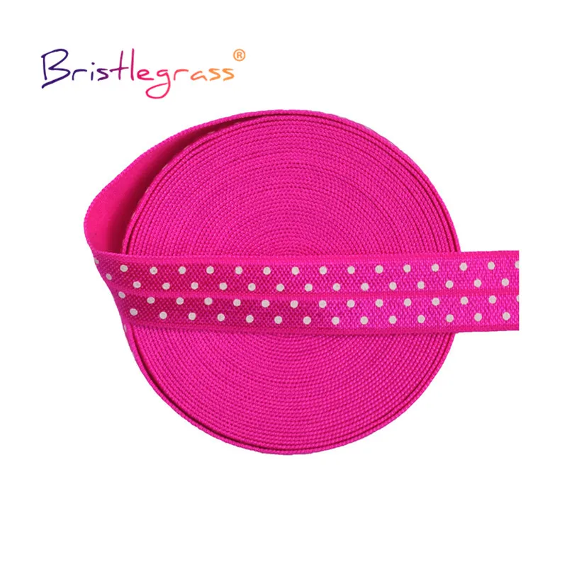 Резинка для волос с принтом в горошек эластичная лента из спандекса атласа шитья