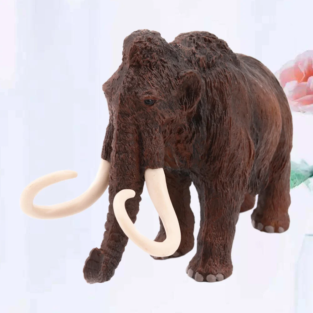 

1pc Simulation Mammoth Model Solid Static Animal Model Elephant Toy Desktop Decoration Craft