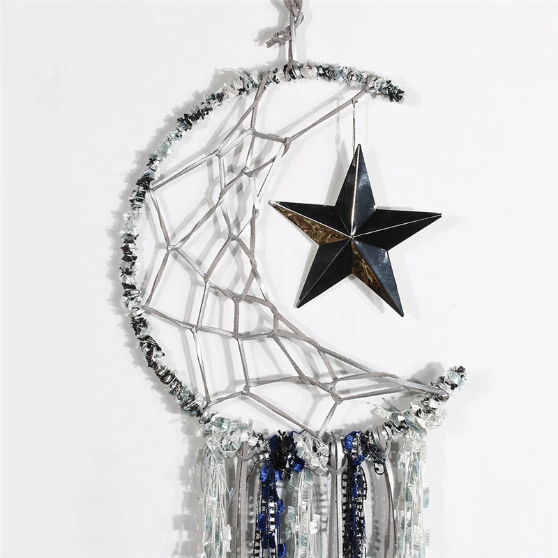 

Nordic Home Room Bedroom Decor Star Moon Macrame Moon Dream Catcher Accessories Girls Kids Room Pendant Gifts Living Decoration