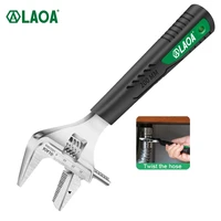 laoa monkey wrench multifunctional large opening dual use twist screws small mini adjustable pipe spanner hand tools