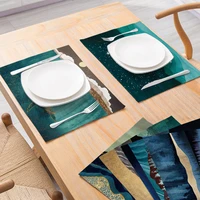 ins chinese style placemat kitchen dining table mats steak pad anti scalding insulation pads nordic hotel restaurant home decor