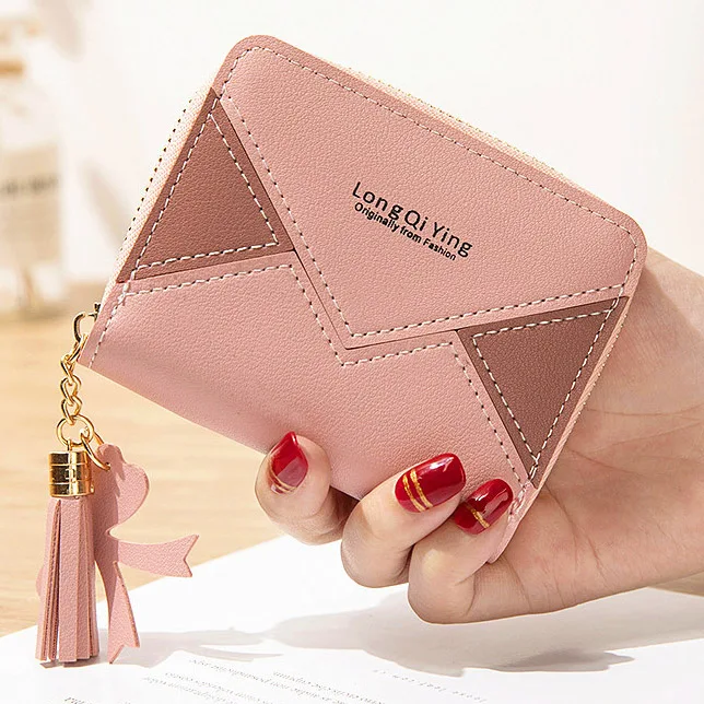 Zipper Coin Purses Short Wallet Pocket Purse Girls Moneybags ID Card Holder Women Lovely Notecase Flap Billfold Bags | Багаж и сумки