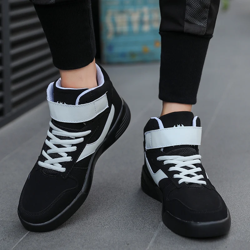 Мужская обувь кроссовки ботильоны большого размера мужские кожаные ботинки в