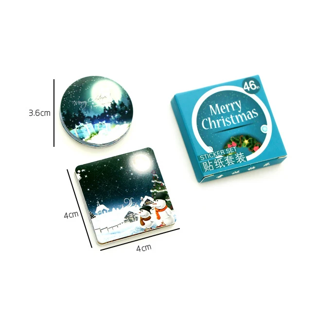 Рождественские наклейки 46 шт./компл. наклейки-планировщики скрапбукинг для