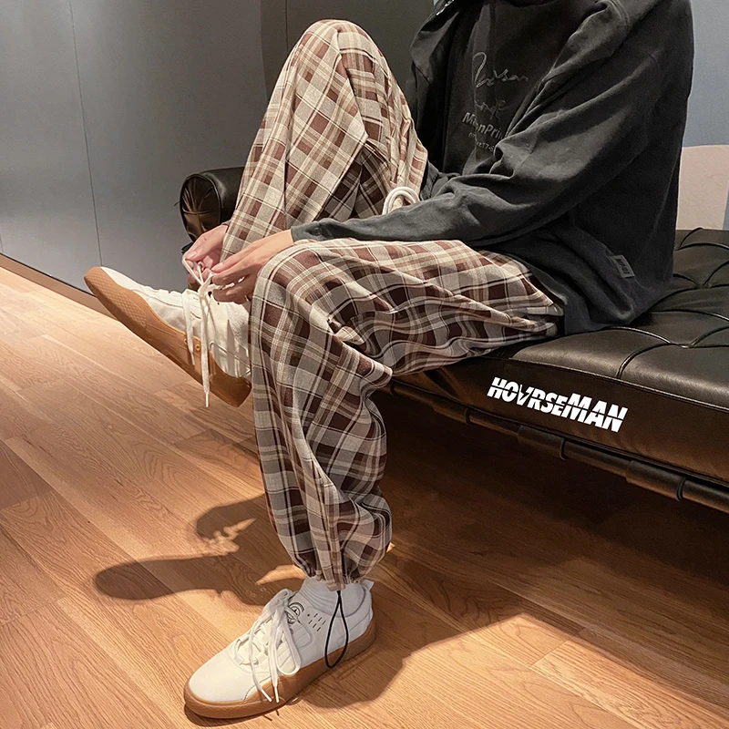 Разборные 2020 клетчатые брюки женские уличные свободные Дамские Брюки