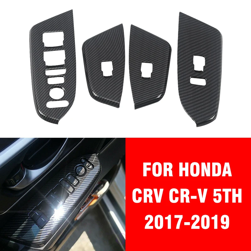 Накладка на подлокотник из углеродного волокна pcmos для внутренней двери Honda CRV CR V