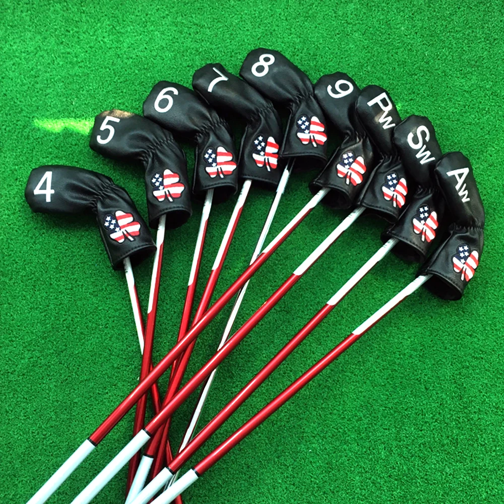 Чехол на голову для гольф клуба флаг США листья железная повязка шест наборы с