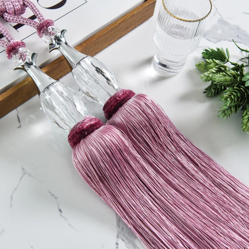 Ремни для штор QGVLish хрустальные с бахромой кисти занавесок 2 шт.