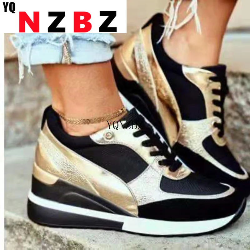 

Новая женская обувь на толстой подошве, увеличенная спортивная обувь на танкетке, брендовая дизайнерская женская обувь, удобная спортивная...