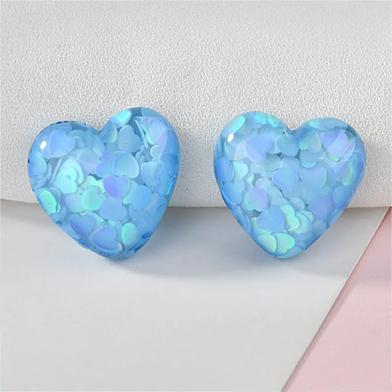 10 шт./упак. Цвет сердце Форма блесток смолы пластырь ручной работы свадебные